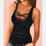 Solid Color Tight Sling Shirt Top