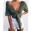 Sexy V-Neck Lace Five-Pointed Star Top