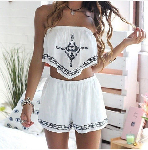 SHORT-SLEEVED TWO-PIECE DRESS