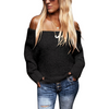 Long Sleeve Women's Off Shoulder Sweater