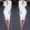 Slim Sexy V-Neck Long-Sleeved Dress