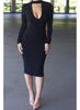 Slim Sexy V-Neck Long-Sleeved Dress