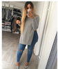 Loose round neck long-sleeved sweater