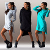 Fashion hooded long-sleeved dress