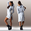 Fashion hooded long-sleeved dress