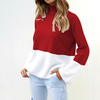 Women High-Necked Knitting Loose Long Sleeves Sweater