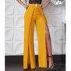 Yellow Split Slim Trousers