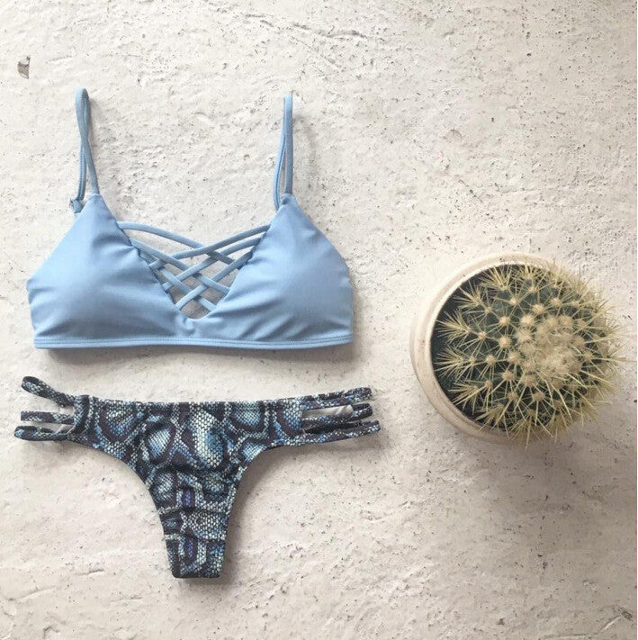 Design Printing Two-piece bikini swimsuit