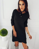 Solid Color Round Neck Long-Sleeved Dress