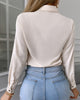 Fashion Bowknot Long Sleeve Chiffon Shirt Top