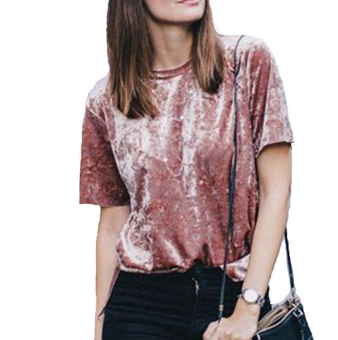 Loose sequined T-shirt