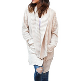 Solid Color Loose Long Sleeve Cardigan Sweater Coat