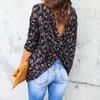 Sexy Halter Long Sleeve Leopard T-Shirt