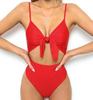 Solid Color Sexy Backless One Piece Swimwear