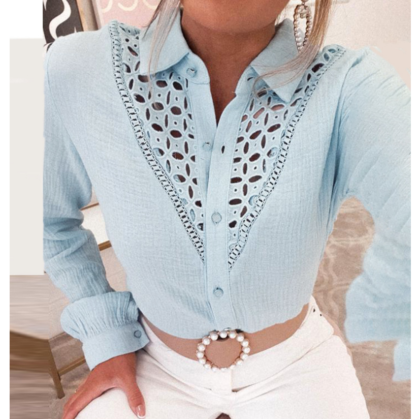 Casual Solid Color Long-Sleeved Shirt