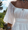 Casual Women's White Short Sleeve Dress