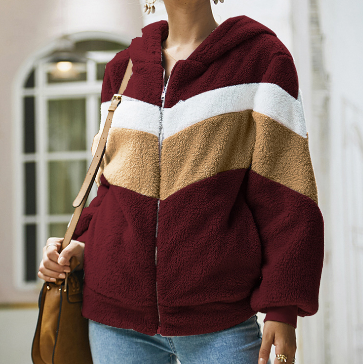 Loose Long-Sleeved Hooded Sweater Coat