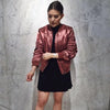 Solid color long-sleeved zipper jacket