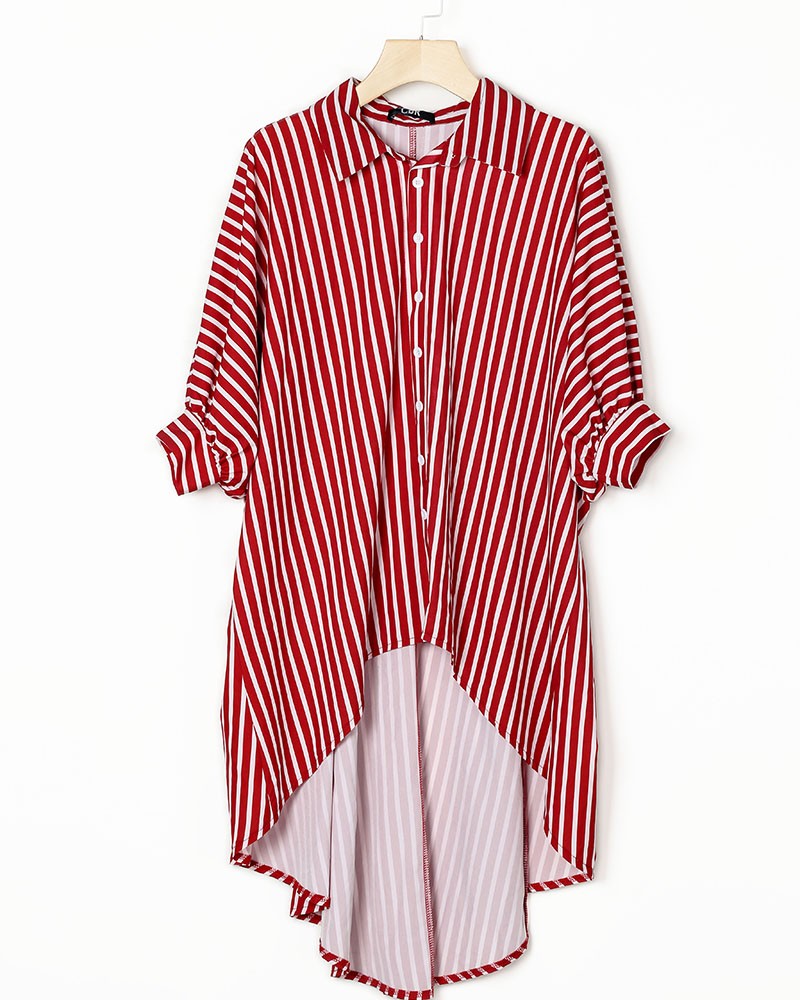 Casual Striped Women'S Printed Shirt