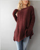 Loose long sleeved knitted sweater