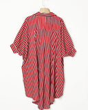 Casual Striped Women'S Printed Shirt