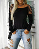 Slim Sexy Long Sleeve Strapless T-Shirt Top