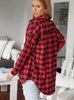 Loose plaid long-sleeved shirt