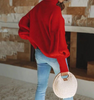 Women'S High-Necked Long-Sleeved Sweater