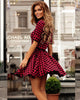 Design Red Plaid Short Sleeve Dress