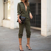Solid Color Women'S Long-Sleeved Loose Jumpsuit