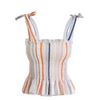 Sling Striped Bowknot Vest Tops