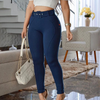 Women Casual Blue Long Pants