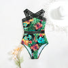 Design Leaf Print One-Piece Swimsuit