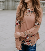 Fashion Printed Round Neck Long Sleeve T-Shirt