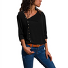 Fashion Irregular Button Long Sleeve Shirt