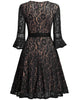 Solid Color Round Neck Lace Slim Dress