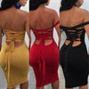 Sexy Sling Backless High Waist Dress