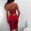 Sexy Sling Backless High Waist Dress