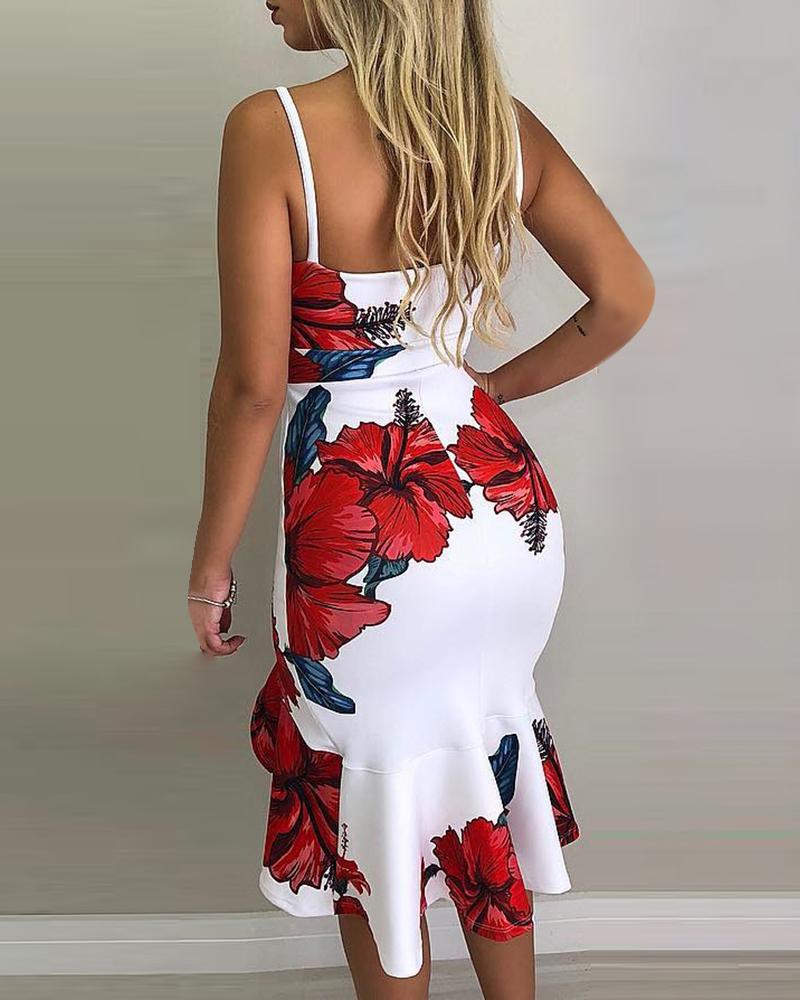 Design Sexy High Waist Ruffle Sleeveless Dress