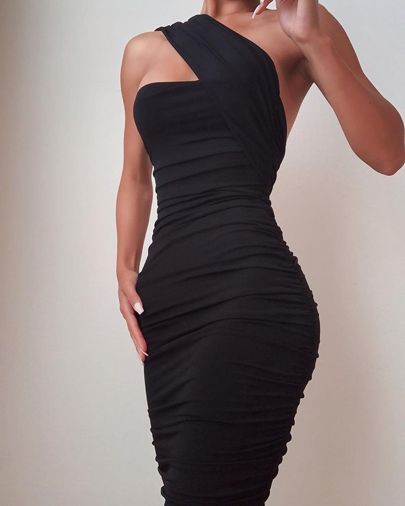 Black Skinny Fashion Sexy Sleeveless Dress