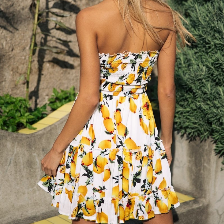 Fashion Sexy Sleeveless Printed Dress