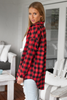 Loose plaid long-sleeved shirt