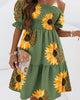 One-Shoulder Women Print Sleeveless Dress