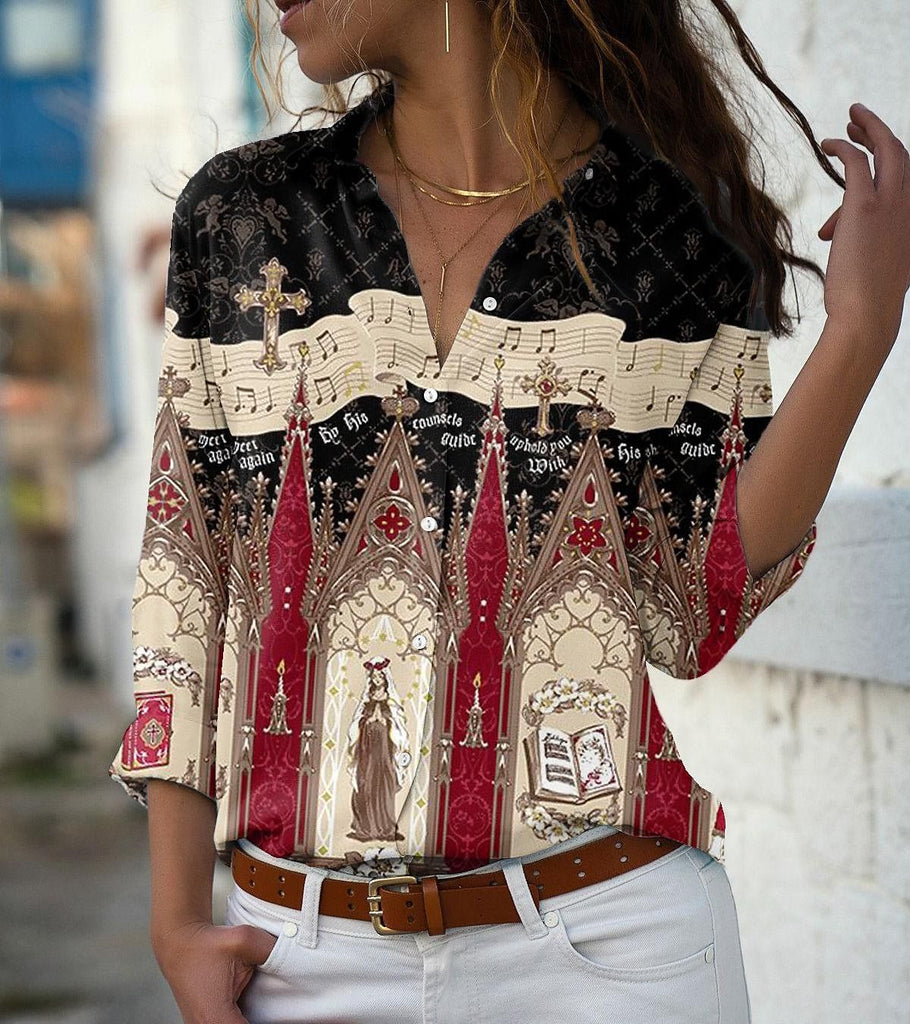 Casual Printed Long-Sleeved Shirt