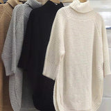Loose Bat Sleeve Knitted Sweater