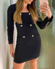 Women's Button Long Sleeve Dress