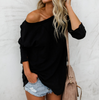 Fashion Solid Color Women's Round Neck Long Sleeve T-Shirt