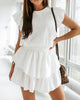 Round Neck Women's Casual Ruffle Dress