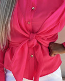 Long-Sleeve Women's Backless Shirt