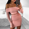 Solid Color One-Shoulder Backless Dress Suit